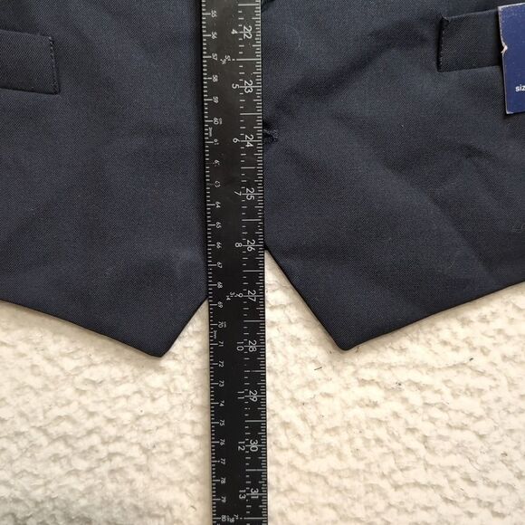 Gioberti Lined Men XL Navy Blue 5-Button Formal Suit Vest VS95 with Real Pockets - Picture 7 of 8